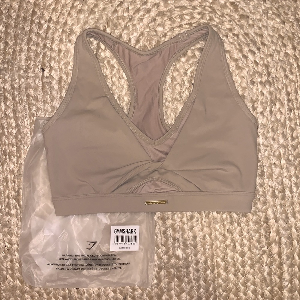 Gymshark x Whitney Simmons: V3 Collection 2021 Mesh Sports Bra in Mink